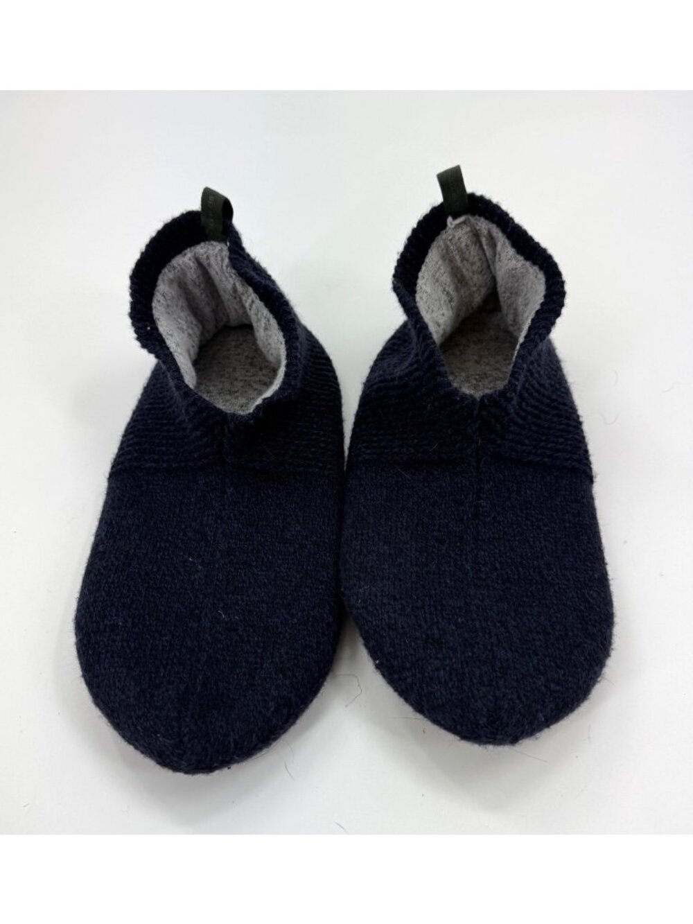 Bombas Indoor Slipper Socks With Gripped Soles Gray & Navy Size XL